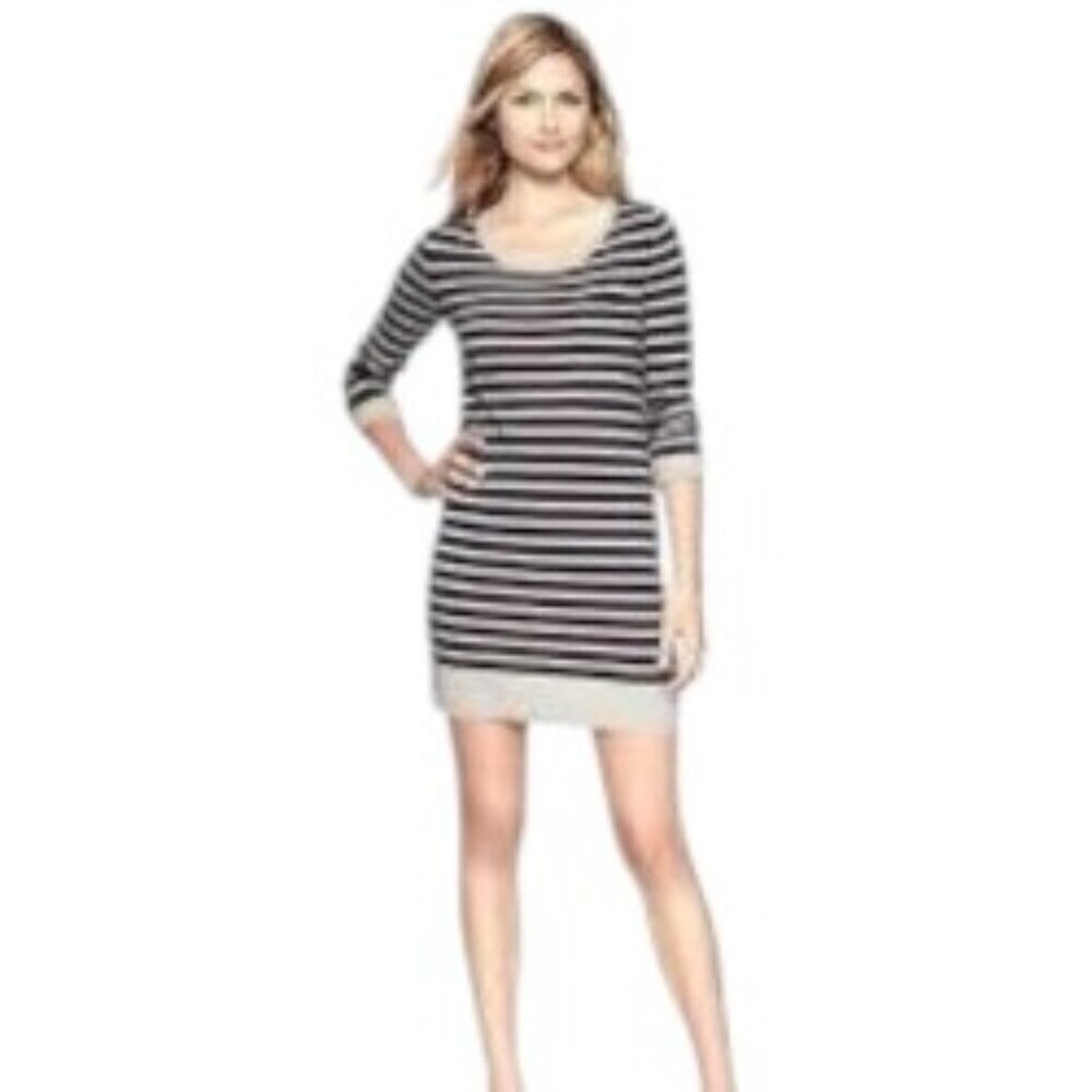 Gap Wool Blend Striped Sweater Dress Large